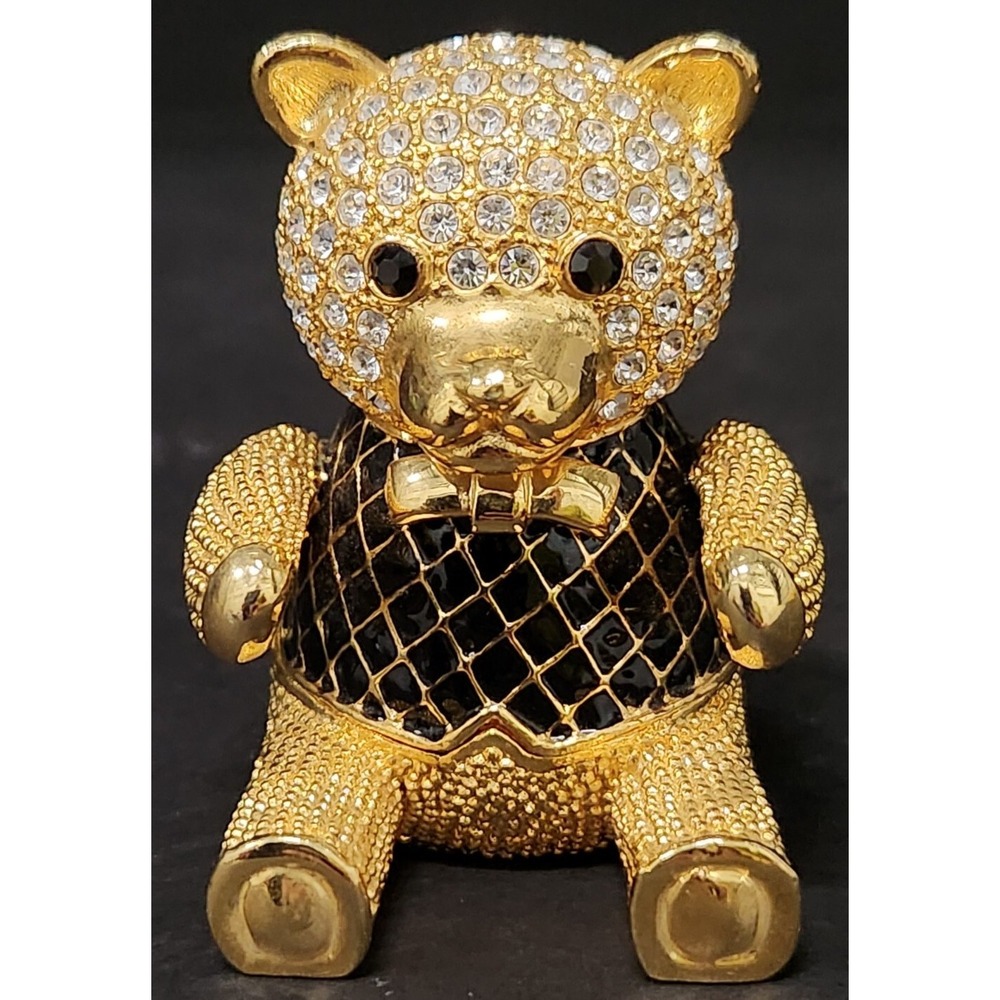 Bear Jeweled Trinket Box Excellent